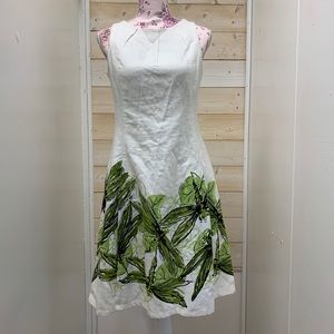 Talbots Petites Sleeveless Dragonfly Dress